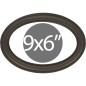 Preview: 9"x6" - 228x160mm Lautsprecher Oval Schaumstoffsicke